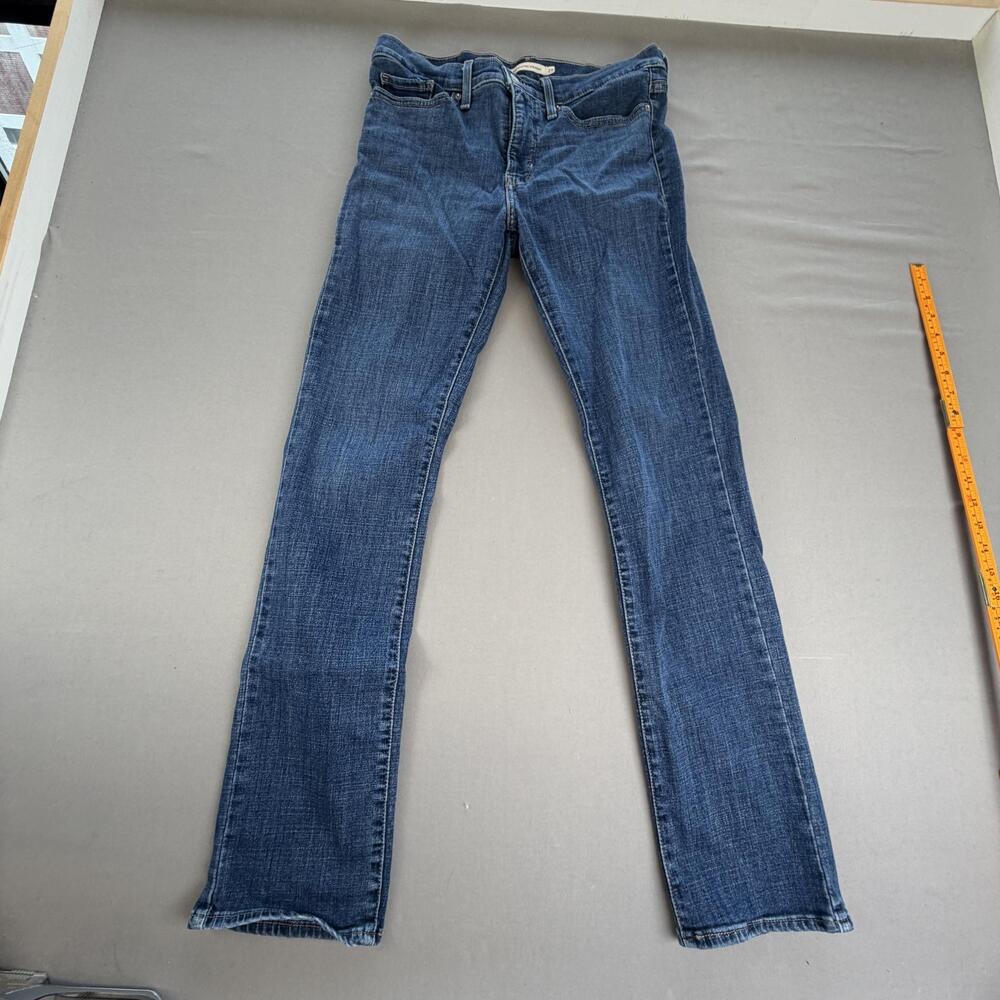 Levis 314 Shaping Straight Jeans Womens 32x31 Blue Mid Rise Stretch Denim